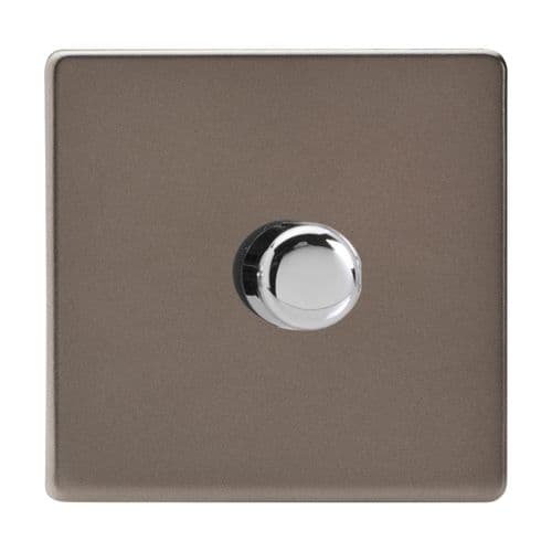 Varilight JDRSM101S Screwless Pewter 1 Gang V-Pro Smart Master WiFi Dimmer 1 x 100W LED