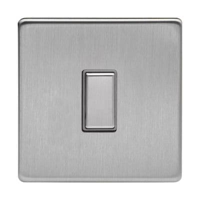 Varilight JDSES001S Screwless Brushed Steel 1 Gang Touch Dimming Slave (use with V-Pro Master)