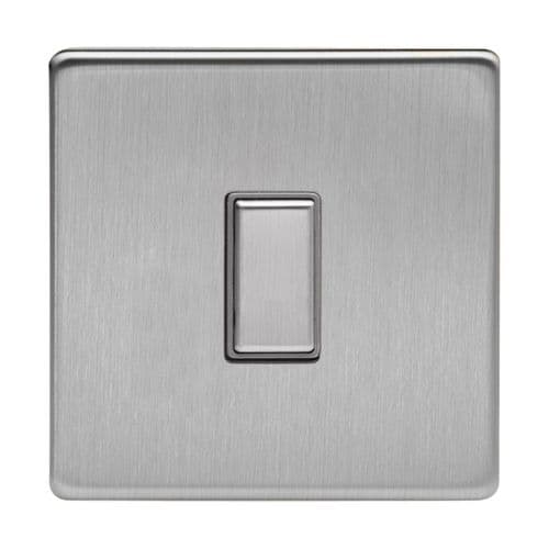 Varilight JDSES001S Screwless Brushed Steel 1 Gang Touch Dimming Slave (use with V-Pro Master)