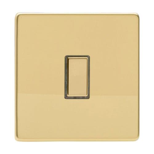 Varilight JDVES001S Screwless Polished Brass 1 Gang Touch Dimming Slave (use with V-Pro Master)