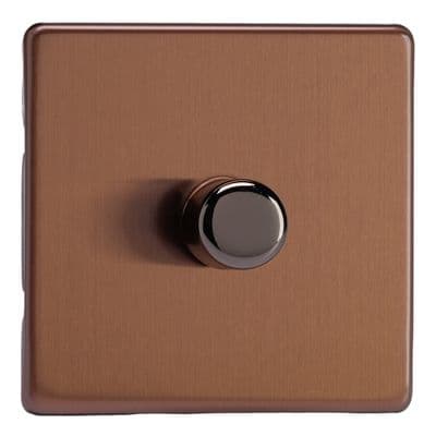 Varilight JDYS1S.BZ Urban Screwless Brushed Bronze 1 Gang V-Pro Companion Controller