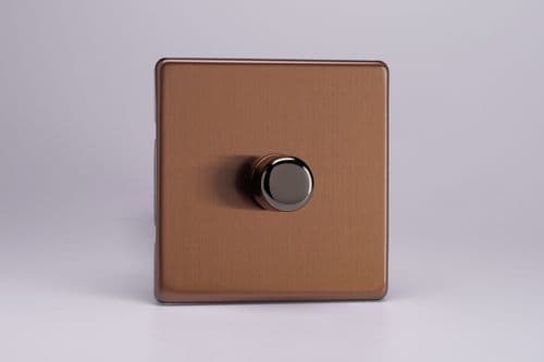 Varilight JDYSM101S.BZ Screwless Brushed Bronze 1 Gang V-Pro Smart Master WiFi LED Dimmer 120W
