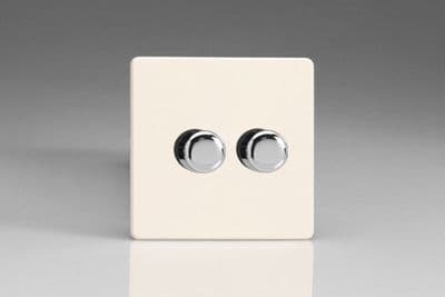 Varilight JDYSM102S.PD Screwless Primed 2 Gang V-Pro Smart Master WiFi LED Dimmer 120W