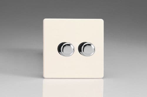 Varilight JDYSM102S.PD Screwless Primed 2 Gang V-Pro Smart Master WiFi LED Dimmer 120W