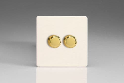 Varilight JDYSM102VS.PD Screwless Primed 2 Gang V-Pro Smart Master WiFi LED Dimmer 120W