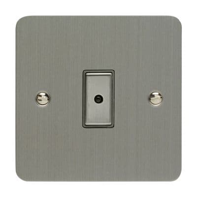 Varilight JFSE101 Ultraflat Brushed Steel 1 Gang V-Pro Remote/Touch Master LED Dimmer 0-100W