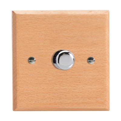 Varilight JK2BE Kilnwood Scandic Beech 2 Gang 2-Way Push-On/Off LED Dimmer 0-120W V-Pro