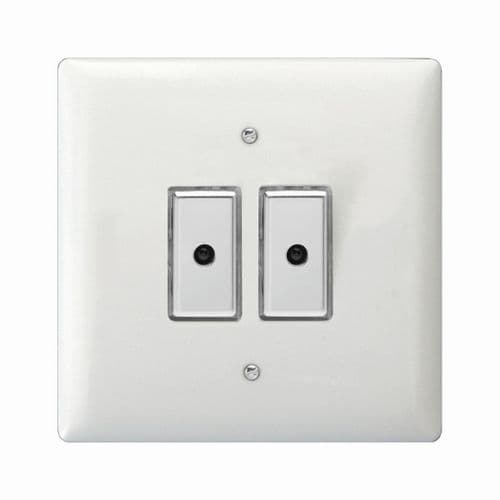 Varilight JOE102C Value Polar White 2 Gang Multi-Way Touch Master LED Dimmer 100W