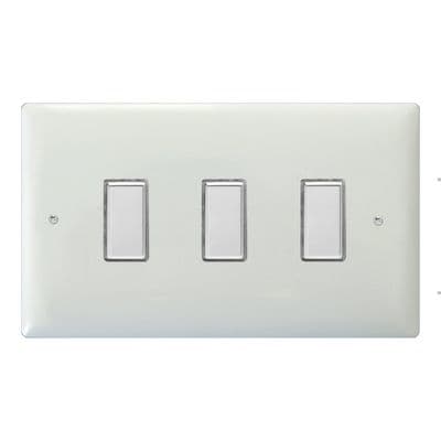 Varilight JOTS003C Value Polar White 3 Gang Touch Dimming Slave (use with V-Pro Master)
