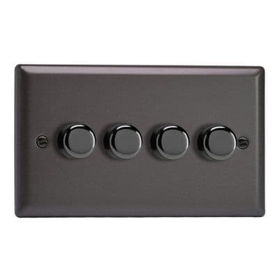 Varilight JPDP254 Classic Graphite 21 4 Gang 2-Way Push-On/Off LED Dimmer 0-120W V-Pro