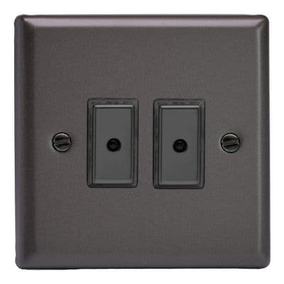 Varilight JPE102 Classic Graphite 21 2 Gang V-Pro Remote/Touch Master LED Dimmer 0-100W