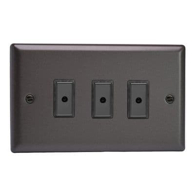 Varilight JPE103 Classic Graphite 21 3 Gang V-Pro Remote/Touch Master LED Dimmer 0-100W