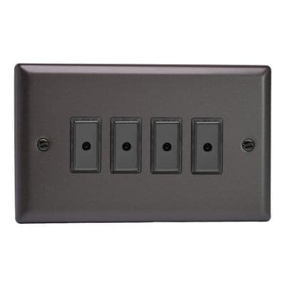 Varilight JPE104 Classic Graphite 21 4 Gang V-Pro Remote/Touch Master LED Dimmer 0-100W