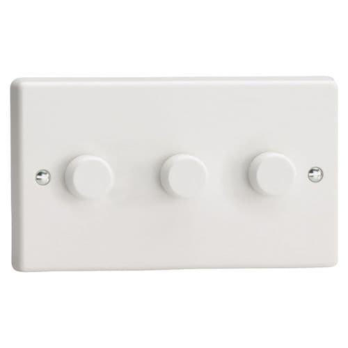 Varilight JQDS3W White Plastic 3 Gang V-Pro Companion Controller
