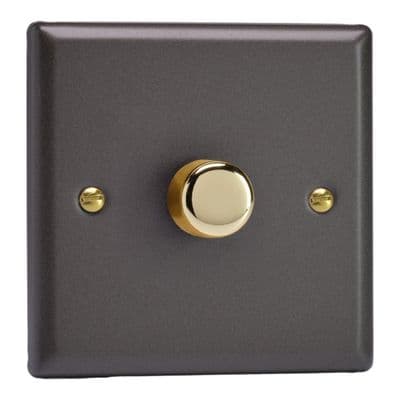 Varilight JYM101V.SL Vogue Slate 1 Gang V-Pro Multi-Way Master LED Dimmer 120W
