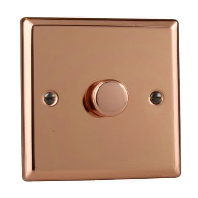Varilight JYP401.CU Urban Polished Copper 1 Gang 2-Way Push-On/Off LED Dimmer 0-120W V-Pro