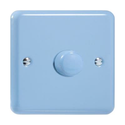 Varilight JYP401.DB Lily Pastel Duck Egg Blue 1 Gang 2-Way Push-On/Off LED Dimmer 0-120W V-Pro