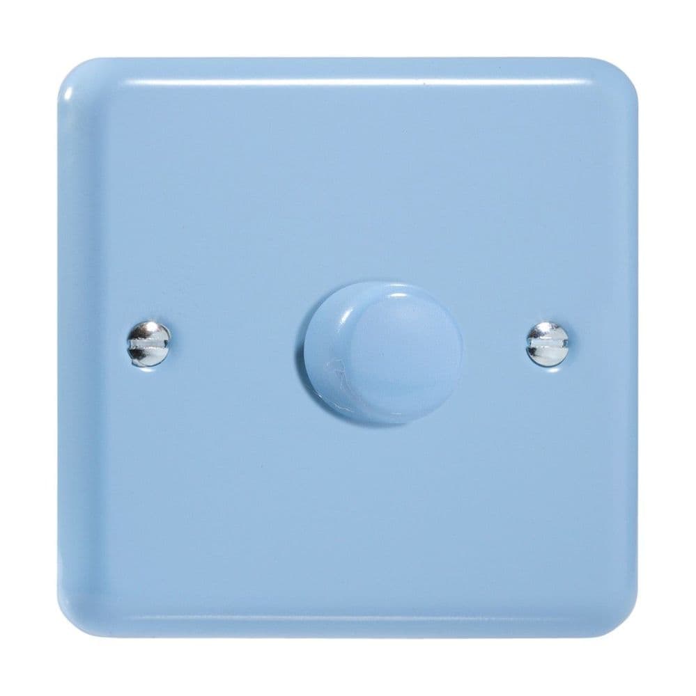 Varilight JYP401.DB Lily Pastel Duck Egg Blue 1 Gang 2-Way Push-On/Off LED Dimmer 0-120W V-Pro