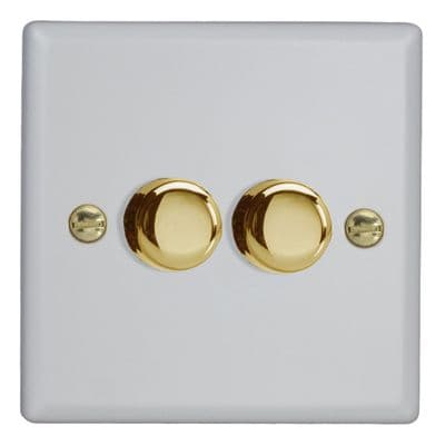 Varilight JYS2V.MW Vogue Matt White 2 Gang V-Pro Companion Controller
