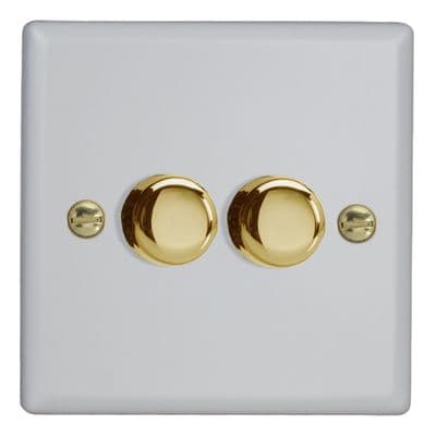 Varilight JYS2V.MW Vogue Matt White 2 Gang V-Pro Companion Controller