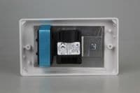 Varilight KQDP601W White Plastic 1 Gang 2-Way Push-On/Off LED Dimmer 40-600W (Twin) V-Com