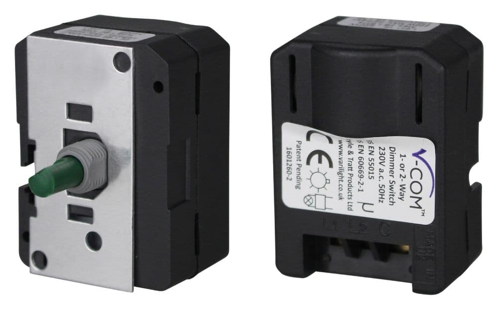 Varilight MKP400 Dimmer Module 2-Way Push-On/Off LED Dimmer 20-400W (1-40 LEDs) V-Com