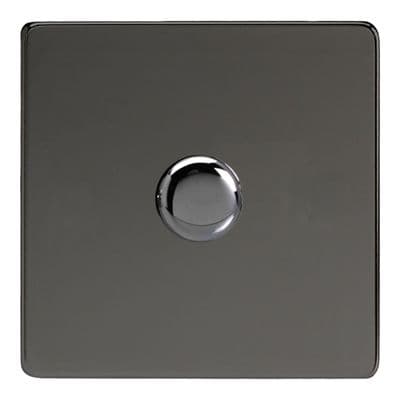 Varilight TEIP401S Euro Iridium Black 1 Gang 2-Way Push-On/Off Dimmer 60-400W V-Dim
