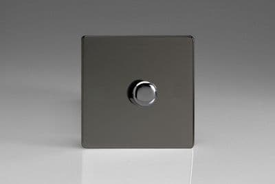 Varilight TEIP401S Euro Iridium Black 1 Gang 2-Way Push-On/Off Dimmer 60-400W V-Dim