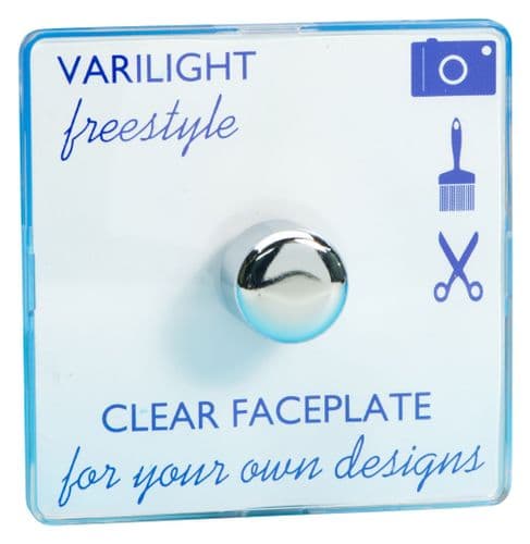 Varilight TIFP401C Freestyle Clear 1 Gang 2-Way Push-On/Off Dimmer 60-400W V-Dim