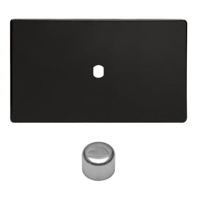 Varilight WDLD1S Screwless Premium Black Matrix 1 Gang Dimmer Kit inc Knob Twin Plate