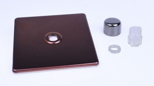 Varilight WDM1S Screwless Mocha Matrix 1 Gang Dimmer Kit inc Knob Single Plate