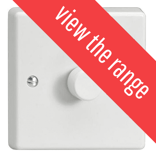 Varilight White Plastic Dimmer Range