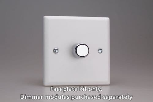 Varilight WY1.CW Urban Chalk White 1 Gang Dimmer Plate Only + Knobs