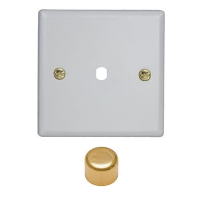 Varilight WY1V.MW Vogue Matt White Matrix 1 Gang Dimmer Kit inc Knob Single Plate