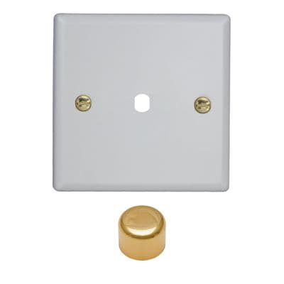 Varilight WY1V.MW Vogue Matt White Matrix 1 Gang Dimmer Kit inc Knob Single Plate