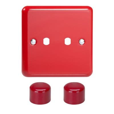 Varilight WY2.PR Lily Primary Pillar Box Red 2 Gang Dimmer Matrix Kit inc Knob Single Plate