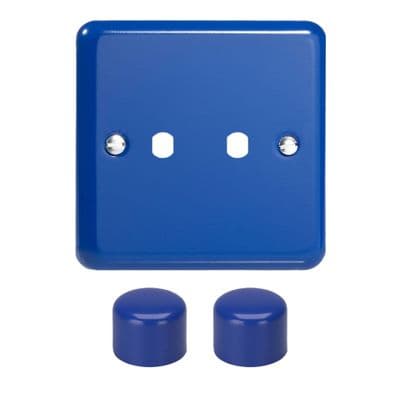Varilight WY2.RB Lily Primary Reflex Blue 2 Gang Dimmer Matrix Kit inc Knob Single Plate