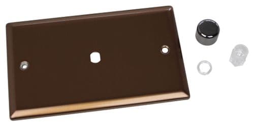 Varilight WYD1.BZ Urban Brushed Bronze 1 Gang Dimmer Plate Only + Knobs (Twin Plate)