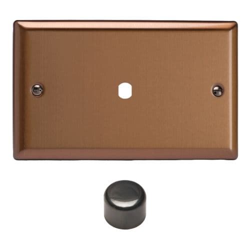Varilight WYD1.BZ Urban Brushed Bronze Matrix 1 Gang Dimmer Kit inc Knob (Twin Plate)
