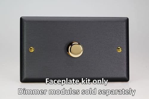 Varilight WYD1V.MB Vogue Matt Black Matrix 1 Gang Dimmer Kit inc Knob Twin Plate