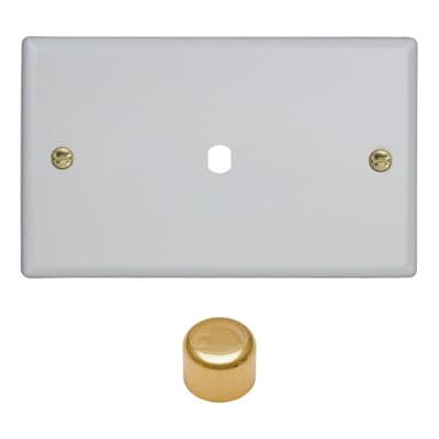 Varilight WYD1V.MW Vogue Matt White Matrix 1 Gang Dimmer Kit inc Knob Twin Plate
