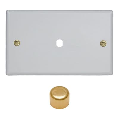 Varilight WYD1V.MW Vogue Matt White Matrix 1 Gang Dimmer Kit inc Knob Twin Plate