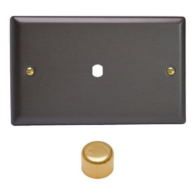 Varilight WYD1V.SL Vogue Slate Matrix 1 Gang Dimmer Kit inc Knob (Twin Plate)