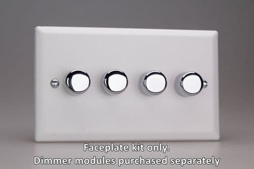 Varilight WYD4.CW Urban Chalk White 4 Gang Dimmer Plate Only + Dimmer Knobs