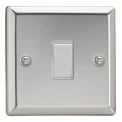 Varilight XC7W Classic Mirror Chrome 1 Gang 10A Intermediate Rocker Light Switch