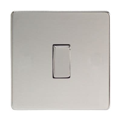 Varilight XDC7S Screwless Polished Chrome 1 Gang 10A Intermediate Rocker Light Switch