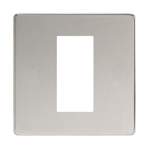 Varilight XDCG1S Screwless Polished Chrome DataGrid Plate (1 DataGrid Space)