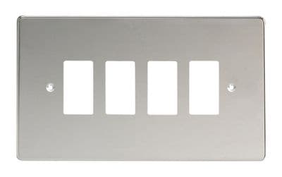 Varilight XDCPG4 PowerGrid Polished Chrome 4 Gang Grid Plate (Twin Plate)