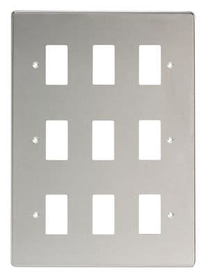 Varilight XDCPG9 PowerGrid Polished Chrome 9-Gang Grid Plate (Triple Twin Plate)