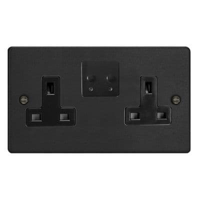 Varilight XDE5VSB.MB Essential Matt Black 2 Gang 13A WiFi Socket for V-Pro Smart Supla